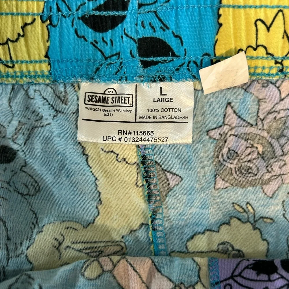 Sesame Street Blue and Yellow Cartoon Pajama‎ Pants